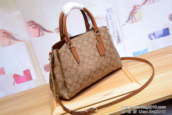 COACH蔻馳 C家新款 專櫃品質 大號戴妃單肩斜挎女包 57497  Chz1501